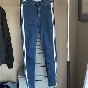Zara Tuxedo Stripe Denim